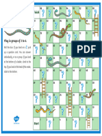 A3 Snakes and Ladders Board