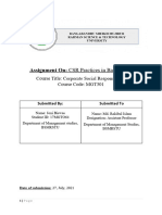 Assignment On:: CSR Practices in Bangladesh