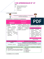 SESIÓN DE APRENDIZAJE 27 Resolvemos Problemas de Adicción y Su Tracción de Fracciones Heterogéneas