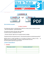 La Oración Bimembre y Unimembre para Tercer Grado de Secundaria