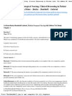 Test Bank Medical Surgical Nursing Clinical Reasoning in Patient Care 6th Lemone Burke Bauldoff Gubrud