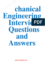 Mechanical Engineering Interview Questions With Answers