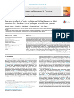 One-Step Synthesis of Water-Soluble and Highly Fluorescent MoS2 Quantum Dots For Detection of Hydrogen Peroxide and Glucose