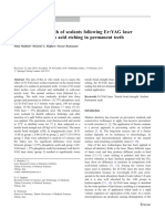 Tensile Bond Strength of Sealants Following Er, YAG Laser Etching