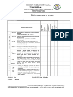 RUBRICA INDICIPLINARIO PROYECTO EVALUAR 3ro