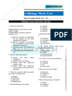 NDA Biology Minor Mock Test 02