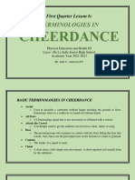 Lesson 6 - Terminologies in Cheerdance