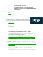 Preguntas para El Primer Módulo de Cirugía - Clinica Quirurgica - Sección 15