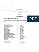 Physics Examinations S.6