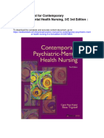 Solution Manual For Contemporary Psychiatric Mental Health Nursing 3 e 3rd Edition 0133073831