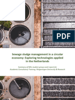 Sewage Sludge Management in A Circular Economy Exploring Technologies Applied in Netherlands