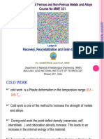 Lecture 10 - Recovery Recrystallication and Grain Growth