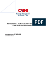 D-705 002-2022 Metodología Remuneración Transporte Combustibles Líquidos y GLP Por Poliducto