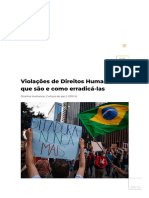 Violações de Direitos Humanos - o Que São e Como Erradicá-Las