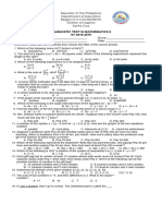 Diagnostic Test Math 8