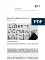 Laicidade, Religião e Democracia - Dicta & Contradicta