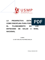 La Prospectiva Estrategica Como Disciplina para Fortalecer El Planeamiento en Las Entidades de Salud A Nivel Nacional