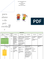 Planificacao Semanal Pre Escolar