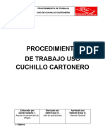 PTS - 003 Procedimiento de Trabajo Uso de Cuchillo Cartonero