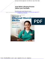 Taylors Clinical Skills A Nursing Process Approach 3rd Edition Lynn Test Bank