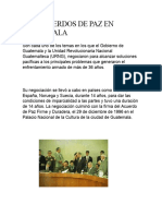 Los Acuerdo de Paz en Guatemala Y Su Proceso Historico