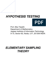 Hypothesis Testing 23.09.2023