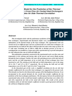 A Simplified Model For The Prediction of The Thermal Performance For Cross Flow Air Cooled Heat Exchangers With A New Air Side Thermal Correlation