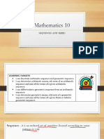 Mathematics 10: Sequences and Series