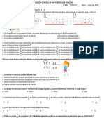 Evaluación de Mat 5° II Periodo