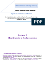 Lecture 5: Heat Transfer in Food Processing