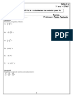 Revisão Do 7º Ano - P3