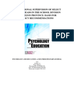 Instructional Supervision of Select School Heads in The School Division of Quezon Province: Basis For Policy Recommendations