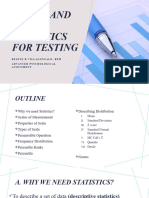 Norms and Basic Statistics For Testing