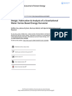 Design Fabrication Analysis of A Gravitational Water Vortex Based Energy Harvester