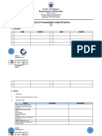 Department of Education: Minutes of The Management Committee Meeting