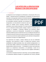 El Uso de Las Ntics en La Educaccion para Personas Con Discapacidad