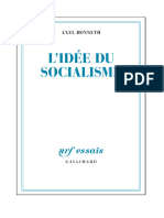 Lidée Du Socialisme (Axel Honneth)