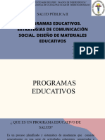 Clase Vi Programas Educativos. Estrategias de Comunicación Social. Diseño de Materiales Educativos