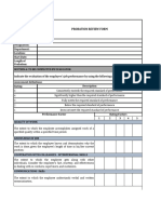 Probation Review Form