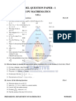 1 Pu Maths MODEL QP - 1