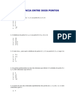 Exercicios Distancia Entre Dois Pontos