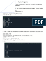Python Programs