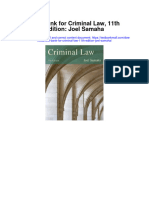 Test Bank For Criminal Law 11th Edition Joel Samaha