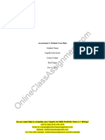 NURS FPX 6610 Assessment 2 Patient Care Plan