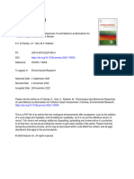 Physiological and Behavioral Responses of Land Molluscs As Biomarkers For Pollution Impact Assessment - A Review