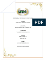 Tarea Modulo 3 Administracion de La Produccion Modalidad Virtual Universidad Tecnologica de Honduras