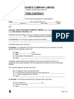 Construction Contract Template