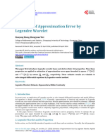 Estimates of Approximation Error by Legendre Wavel