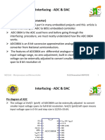 Interfacing - ADC & DAC: ADC (Analog To Digital Converter)