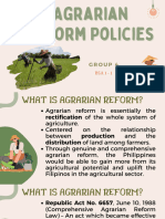 Agrarian Reform Policies